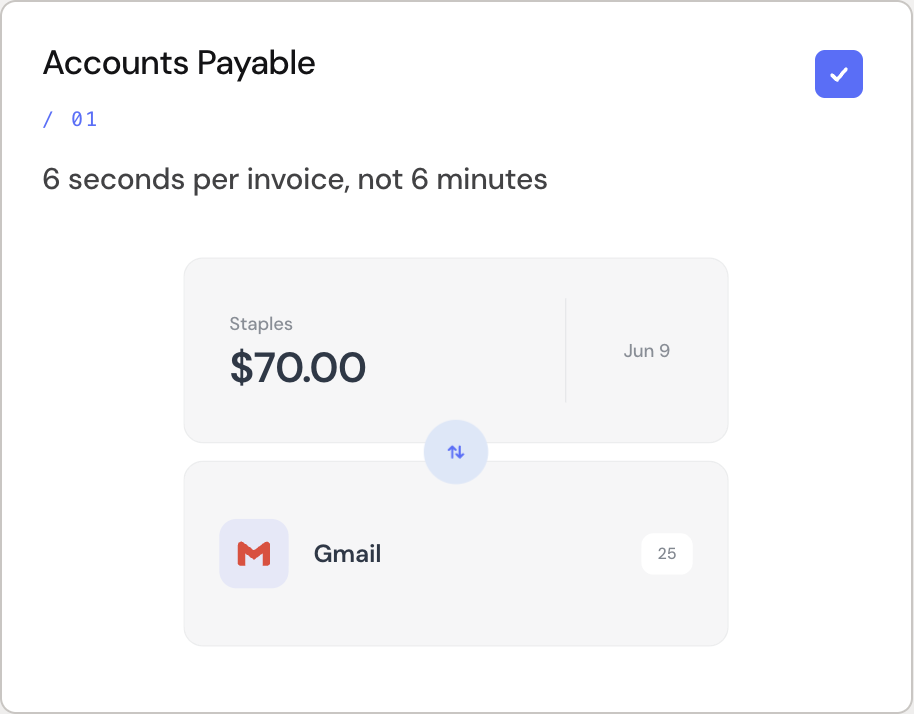 Nanonets Accounts Payable：AI 自動辨識發票金額與憑證（示意圖，待更換正式素材）
